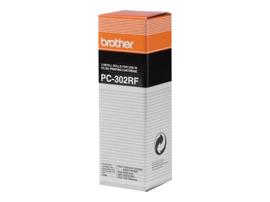 Brother PC302RF Pack de 2 Rollos de Transferencia Termica Originales