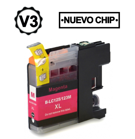 Brother LC123XL/LC121XL Magenta Cartucho de Tinta Generico - Reemplaza LC123M/LC121M