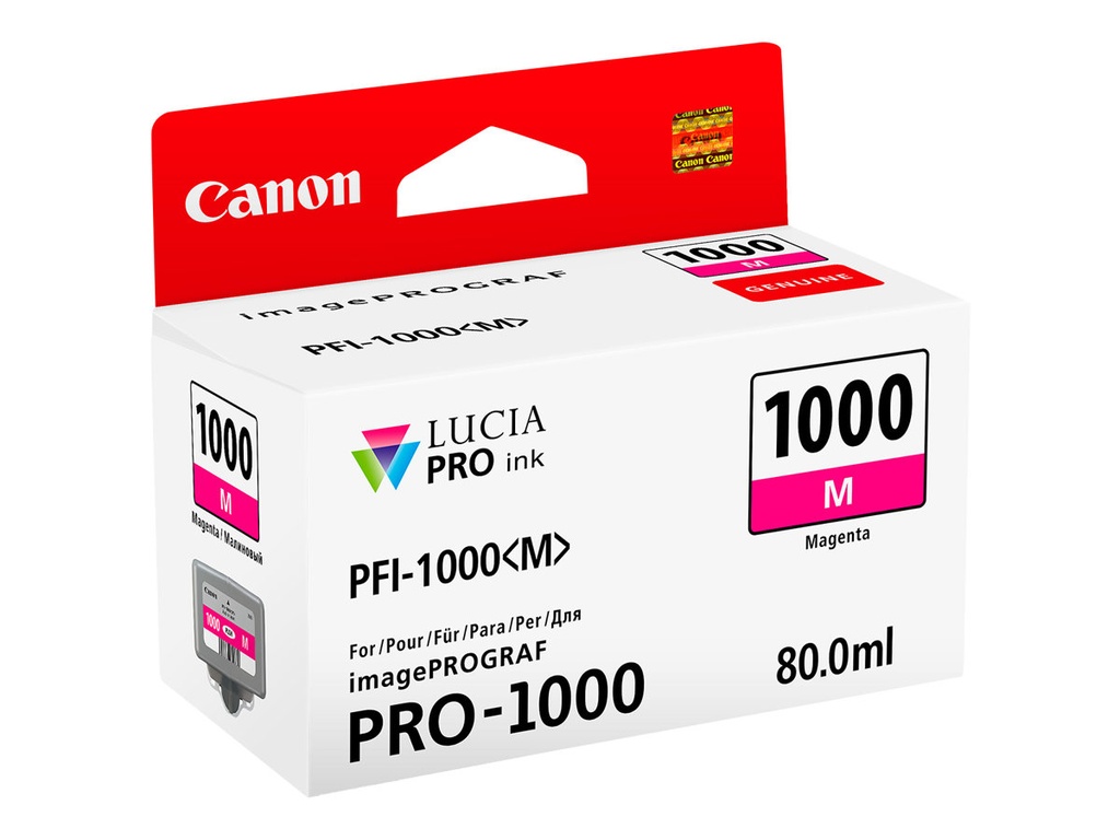 Canon PFI1000 Magenta Cartucho de Tinta Original - PFI1000M/0548C001