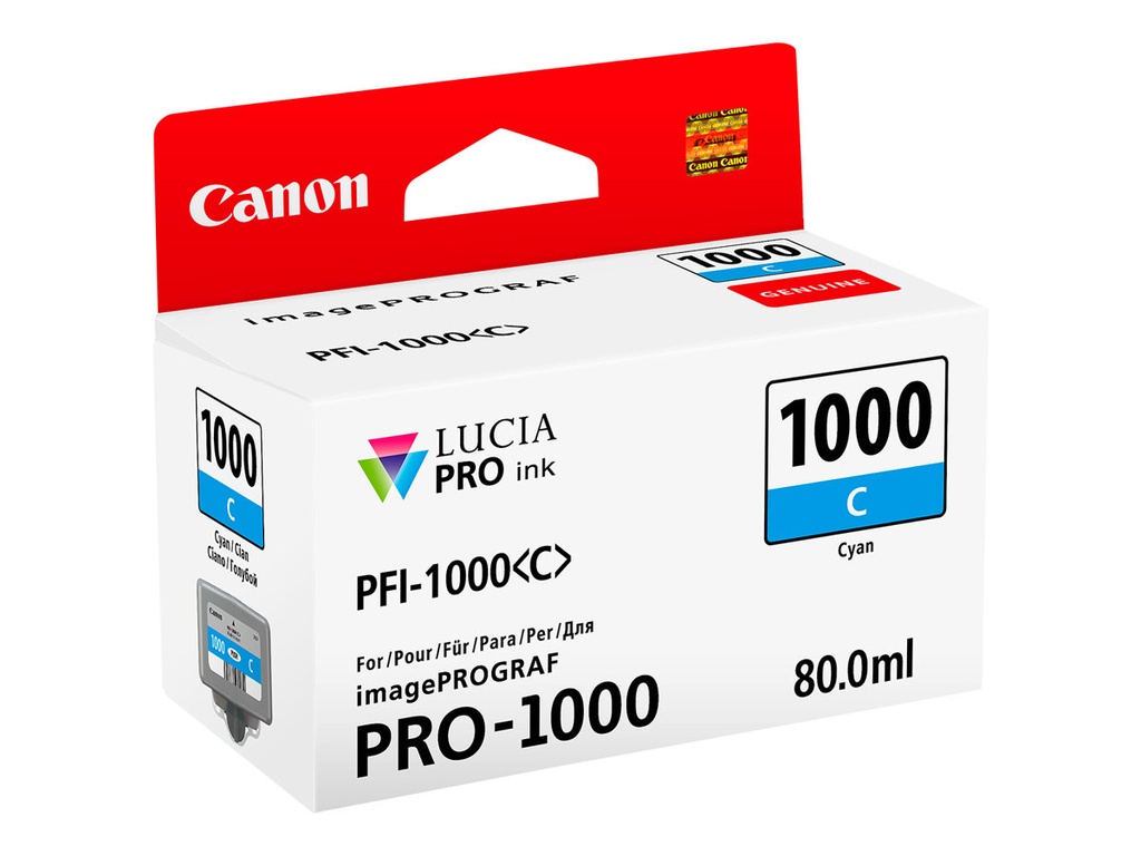 Canon PFI1000 Cyan Cartucho de Tinta Original - PFI1000C/0547C001