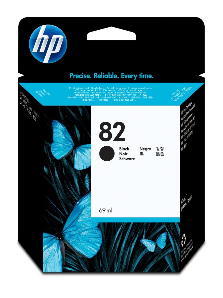 HP 82 Negro Cartucho de Tinta Original - CH565A