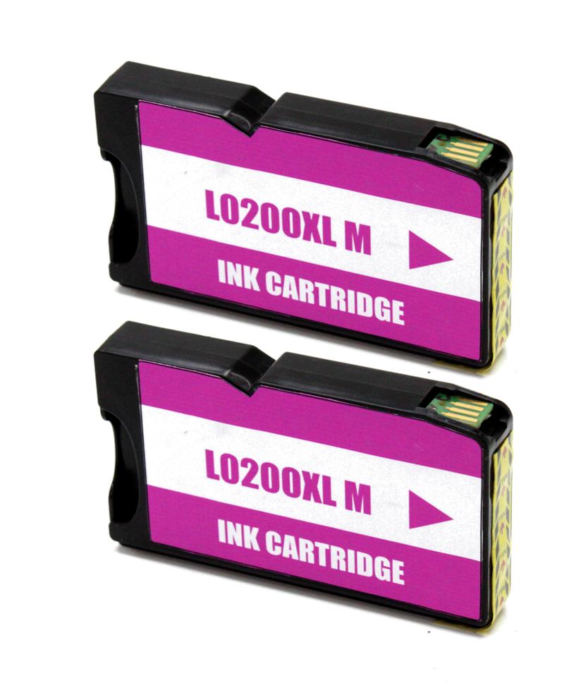 Lexmark 200XL Magenta Pack 2 Cartuchos de Tinta Genericos - Reemplaza 14L0199