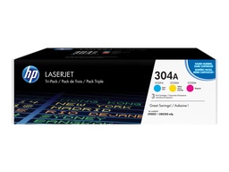 [CF372AM] HP CC531A/CC532A/CC533A Pack de 3 Cartuchos de Toner Originales - 304A