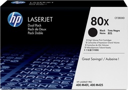 [CF280XD] HP CF280X Negro Pack de 2 Cartuchos de Toner Originales - 80X