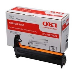 [43870024.0] OKI C5850/C5950/MC560 Negro Tambor de Imagen Original - 43870024 (Drum)