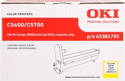 [43381705.0] OKI C5600/C5700 Amarillo Tambor de Imagen Original - 43381705 (Drum)