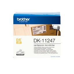 [DK11247] Brother DK11247 - Etiquetas Originales Precortadas para Envios Grandes - 103x164 mm - 180 Unidades - Texto negro sobre fondo blanco