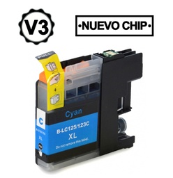 [BI-LC125XLCY] Brother LC125XL Cyan Cartuchos de Tinta Generico - Reemplaza LC125XLC