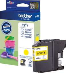 [LC221YBP] Brother LC221 Amarillo Cartucho de Tinta Original - LC221YBP