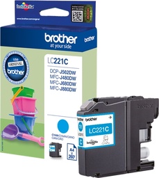 [LC221CBP] Brother LC221 Cyan Cartucho de Tinta Original - LC221CBP