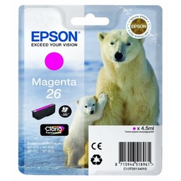 [C13T26134012] Epson T2613 (26) Magenta Cartucho de Tinta Original - C13T26134012