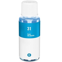 [HI-31CY] HP 31 Cyan Botella de Tinta Generica - Reemplaza 1VU26AE