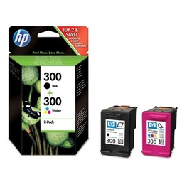 [CN637EE] HP 300 Negro + Color Pack de 2 Cartuchos de Tinta Originales - CN637EE
