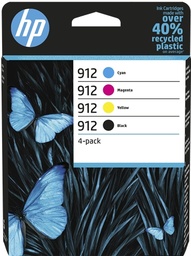 [6ZC74AE] HP 912 Pack de 4 Cartuchos de Tinta Originales - 6ZC74AE